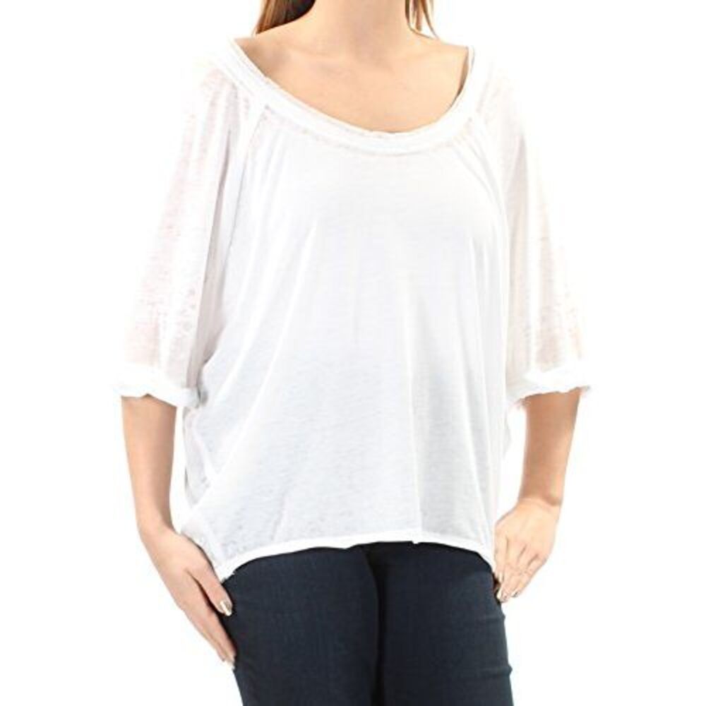 We The Free Womens Moonlight Burnout Short Sleeves Blouse